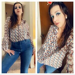 70s dagger collar groovy shirt